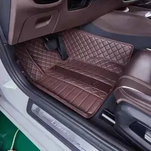 HFTM-alfombra de cuero para el suelo del coche, alfombrillas lavables con punta enrollable para la serie BNW 5