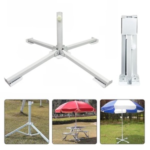 Sombrilla plegable portátil de acero <span class=keywords><strong>para</strong></span> exteriores, Parasol ajustable con diseño en forma de cruz, <span class=keywords><strong>para</strong></span> playa, de cuatro patas - Product Image 5