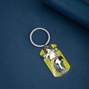 24 Designs <span class=keywords><strong>Death</strong></span> <span class=keywords><strong>Note</strong></span> Porte-clés en acier inoxydable Impression couleur Anime Porte-clés en métal Personnage de dessin animé Porte-clés de voiture - Product Image 2