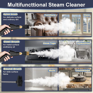 Limpiador a Vapor Portátil de Mano, Juego de 12 Accesorios, Vaporizador Multiusos de Alta Temperatura para Hogar, Auto, Piso, Cocina, Baño - Product Image 3