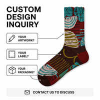 Chaussettes d'automne pour adultes Mushafier personnalisées OEM - Polyester/Nylon/Coton/Fibre de bambou/Laine, chaussettes sans couture résistantes aux déchirures
