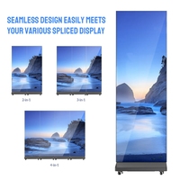 Portable pliable intérieur LED 4K IP65 étanche affiche écran d'affichage WiFi 4G USB Plug Play signalisation numérique pour les magasins de détail