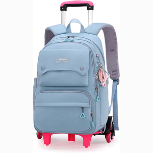 Low Price Multifunction Children's Rolling Backpack <b>With</b> 6 <b>Wheels</b> Girls Women Leisure School <b>Bags</b> Trolley Backpack for Youngster - Product Image 1