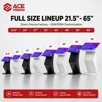 ACEVISION K-type Base Floor Standing Advertising Display 4K Android Digital Signage dengan Layar Sentuh