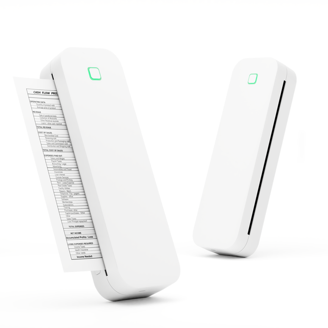 A4 Pocket Printer Portable Thermal  Wireless Transfer Capability 80 mm Thermal Printer Custom for Finance Slip Printing