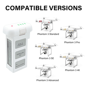 Batería Lipo 4S de 15.2V y 4500mAh para Drones <span class=keywords><strong>DJI</strong></span> <span class=keywords><strong>Phantom</strong></span> <span class=keywords><strong>3</strong></span> Pro / Advanced / Standard / 4K / <span class=keywords><strong>SE</strong></span>, Accesorios Inteligentes para Drones de Vuelo - Product Image 2