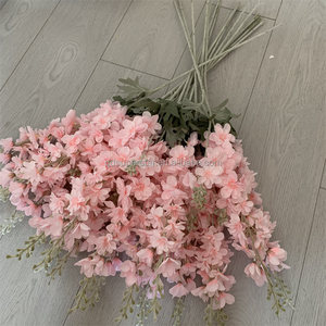 E-237 Flores de Seda al por Mayor, Flores Artificiales, Flores Falsas para Boda, Delphinium Rosa Artificial, Ramas Largas - Product Image 4