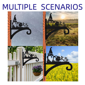 سياج معدني أسود خطافات الشرفة الثقيلة حامل الرياح الرنين الطنان تغذية قوس - Product Image 2