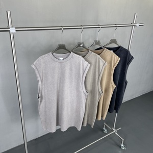 T-shirt Homme DiFan en Gros 100% Coton Haute Qualité 180 Grammes Col Rond Manches Courtes Style Urbain Coupe Droite Bord Roulé - Product Image 3