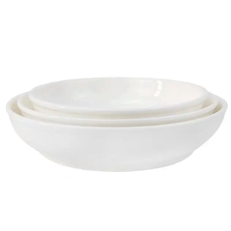 2024 Desita nordisches weißes Blumendesign Porzellan runde Essteller-Sets Haushalt Küche Salat Steak Obst Nachtisch Platte