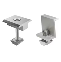 Pince d'extrémité en aluminium de haute qualité 33mm 35mm pour la structure de support de montage solaire de modules PV