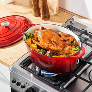Olla Ovalada de <span class=keywords><strong>Hierro</strong></span> <span class=keywords><strong>Fundido</strong></span> con Revestimiento de Esmalte Antiadherente de Primera Calidad, Apta para Horno y Lavavajillas - Product Image 6