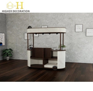 Elegant Style Mobile Coffee Kiosk Design Wood Metal Coffee <strong>bar</strong> <strong>Counter</strong> Led Spot Light For Coffee Kiosk In Mall - Product Image 4