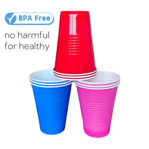 맞춤형 색상 레드 9 온스 졸업을위한 차가운 음료를위한 일회용 플라스틱 파티 컵 디 왈리 새해 50 포장 하나의 인쇄 된 가방 - Product Image 4