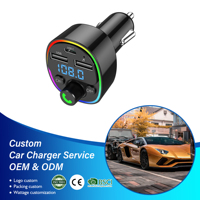 Cargador de Coche GXY con Doble Carga Rápida USB-C PD 12-24V, Indicador LED, Función de Monitoreo, Cable Retráctil, Diseño Portátil
