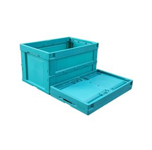 Cajas de Almacenamiento de Plástico Plegables y Colapsables Ecológicas con Tapa Adjunta, Apilables para Uso Industrial en Almacenes - Product Image 1