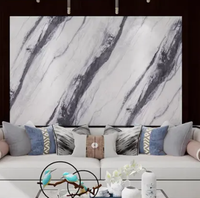 Panneau mural décoratif moderne en PVC imperméable, motif géométrique, aspect marbre, insonorisant, pour usage divertissement