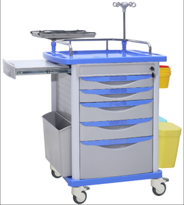 MKR MEDICAL Cadre supérieur de tiroir <span class=keywords><strong>en</strong></span> <span class=keywords><strong>plastique</strong></span> ABS pour hôpital chinois, colonnes <span class=keywords><strong>en</strong></span> alliage d'aluminium, rails <span class=keywords><strong>en</strong></span> acier inoxydable, multifonctionnel d'urgence - Product Image 3