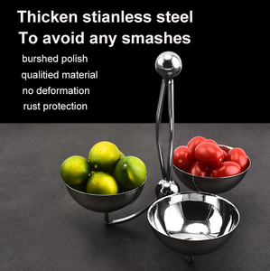 Tazón plateado de acero inoxidable para bodas, fiestas KTV y catering, servilletero ecológico para cocina, servicio de aperitivos y pasteles de frutas - Product Image 4