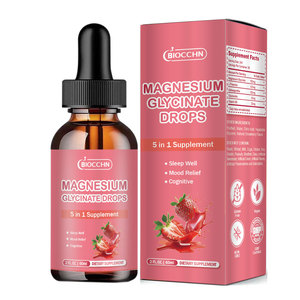 OEM magnesium glycinate Liquid Drops-5-in-1อาหารเสริมวิตามิน B6แมกนีเซียมสำหรับช่วยในการนอนหลับกระดูกสุขภาพของกล้ามเนื้อ - Product Image 1