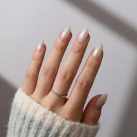 Faux ongles minimalistes de style coréen à couverture complète, ongles artificiels naturels et biologiques, emballage personnalisé