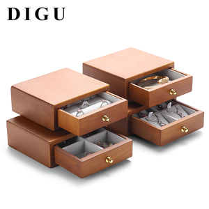 Digu antique jewelry box solid wood ring necklace bracelet jewelry storage box jewelry packaging