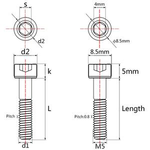 Tornillo de Cabeza Hexagonal de <span class=keywords><strong>Titanio</strong></span> Ti M5 X 10 12 16 18 20 23 25 30 35 40 45 50 55 60mm para Bicicleta, M5x60mm, Verde - Product Image 4