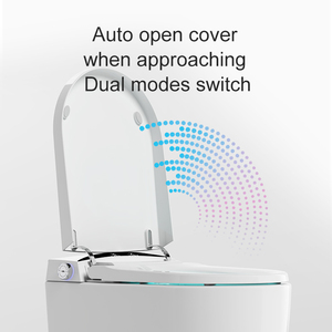 WC intelligent de luxe en céramique avec bidet intégré - Capteur radar, chasse automatique, double chasse, siège chauffant, commande vocale, télécommande, siphon en P H8-1 1 - Product Image 2
