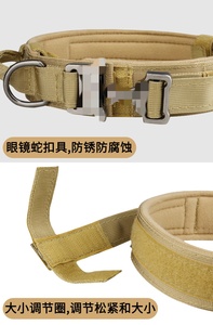 Passen Sie schwere verstellbare deutsche Schäferhund Nylon Tactical Walking Pet Hunde halsbänder Service Hunde halsband an - Product Image 3