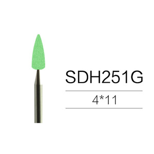 หัวเจียรฟันเซอร์โคเนีย 5x13 มม. ทรงกระบอก สีเขียว SDH031G สำหรับขัดฟันปลอม - Product Image 4