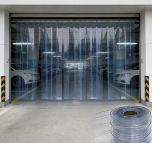 <span class=keywords><strong>Tende</strong></span> a Strisce in PVC Antivento Bothwin con Protezione UV e Resistenza al Calore, Spessore 1mm-10mm per Ingressi di Parcheggi e Garage - Product Image 1