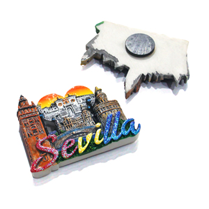 Imán de Refrigerador de Recuerdo de <span class=keywords><strong>Sevilla</strong></span>, 3D, Bailarina de Flamenco Española, Imanes de Resina Personalizados de Toreros, para Regalo de Viaje Personalizado - Product Image 1