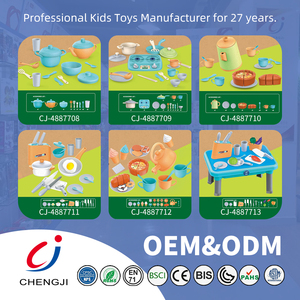 Ensemble de <span class=keywords><strong>cuisine</strong></span> d'imitation pour enfants Chengji, jouets éducatifs pour bébés filles, outils de découpe, accessoires de <span class=keywords><strong>cuisine</strong></span> et aliments - Product Image 4