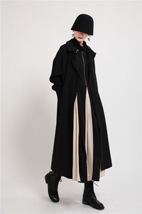 <strong>Black</strong> and White Stitching Long-sleeved <strong>Dress</strong> World-weary <strong>Funeral</strong> Skirt Fried Street Design - Product Image 5