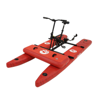 Vélo aquatique à pédales monoplace flottant et stable avec pont antidérapant en EVA – Vélo de mer haut de gamme pour divertissement aquatique
