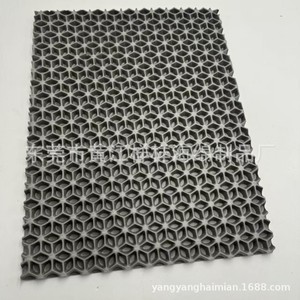 Tapis de litière pour chat Eva double couche, rectangulaire, gris, noir, blanc cassé, durable, résistant aux filtres, résistant à l'usure, tapis anti-déchets de litière - Product Image 2