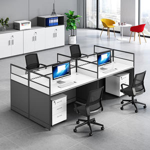 Escritorio de oficina moderno de un solo pedestal, estación de trabajo modular de teca para el hogar o la escuela, muebles de madera duraderos - Product Image 4