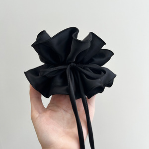 Wholesale French <b>Bow</b> Headband Solid Color Satin Fabric Large Hair Scrunches Latest Fashion Ribbon <b>Bow</b> Hair Bands - Product Image 6