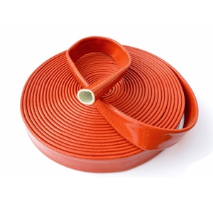 Nhiệt độ cao công nghiệp Silicone bọc sợi thủy tinh <span class=keywords><strong>pyrojacket</strong></span> đỏ lửa tay áo - Product Image 4