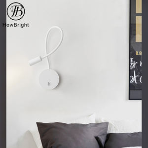 Modernes Interieur Silber Weiß Schwarz Schwanenhals Wand leuchte <span class=keywords><strong>LED</strong></span> Nachttisch leuchte Wand montage Verstellbare Wand leuchte - Product Image 5