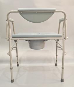 <span class=keywords><strong>Chaise</strong></span> de toilette réglable à accoudoirs abattables pour personnes obèses, capacité de charge de 295 kg, en acier robuste avec finition thermolaquée - Product Image 4