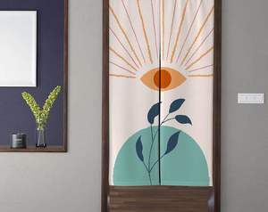 Huisheng ผ้าม่านญี่ปุ่นสำหรับประตู, ผ้าม่านแขวนครึ่งประตูงานแฮนด์เมด - Product Image 4