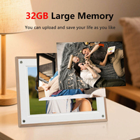 Akrilik Dijital Fotoğraf Çerçevesi Video İndir 5 7 10 İnç Wifi Dokunmatik Ekranlı Android Bulut Dijital Fotoğraf Çerçevesi