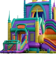 Châteaux gonflables d'extérieur en PVC de haute qualité GOLDEN ART Y-170 pour garçons et filles, grands parcs d'attractions gonflables, capacité de 13 personnes