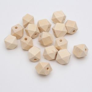 Perles en bois à facettes Hemu de 10x10mm à 30x30mm pour la fabrication de bijoux - Product Image 2