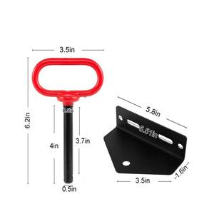 อุปกรณ์เสริมสำหรับลากพ่วงสีดำอุปกรณ์เสริมที่จับสีแดงลากได้อย่างรวดเร็วตัวล็อคนิรภัยแบบมีที่หนีบสำหรับรถพ่วง - Product Image 5