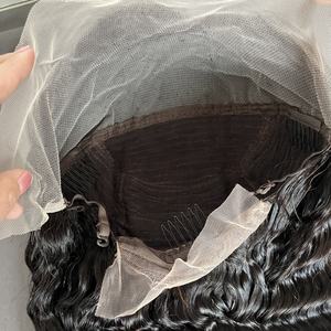 Peluca frontal de encaje transparente 13x4 de cabello humano brasileño al por mayor para mujeres afroamericanas, rizada o lisa, con encaje frontal suizo 13*4 - Product Image 6