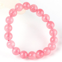 Bracelet tendance pour femme 2026 en perles de cristal naturel de qualité supérieure avec quartz rose de Madagascar 8 mm, cristaux de guérison pour les occasions festives