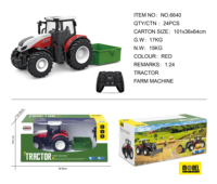 Haute qualité 1/24 camion agricole en plastique 2.4G simulation de remorque télécommandée grand véhicule d'ingénierie jouet tracteur RC