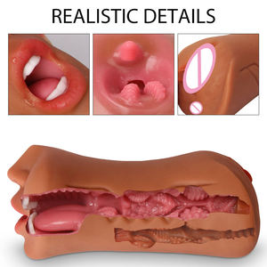 OEM/ODM 3 in 1 Men Masturbator Sex Toy Products <strong>Male</strong> Vagina Anal Sex Masturbator Tool Men Plastic Rubber Vagina - Product Image 2